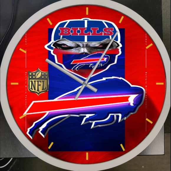 Buffalo bills Other - COPY - Buffalo Bills wall clock